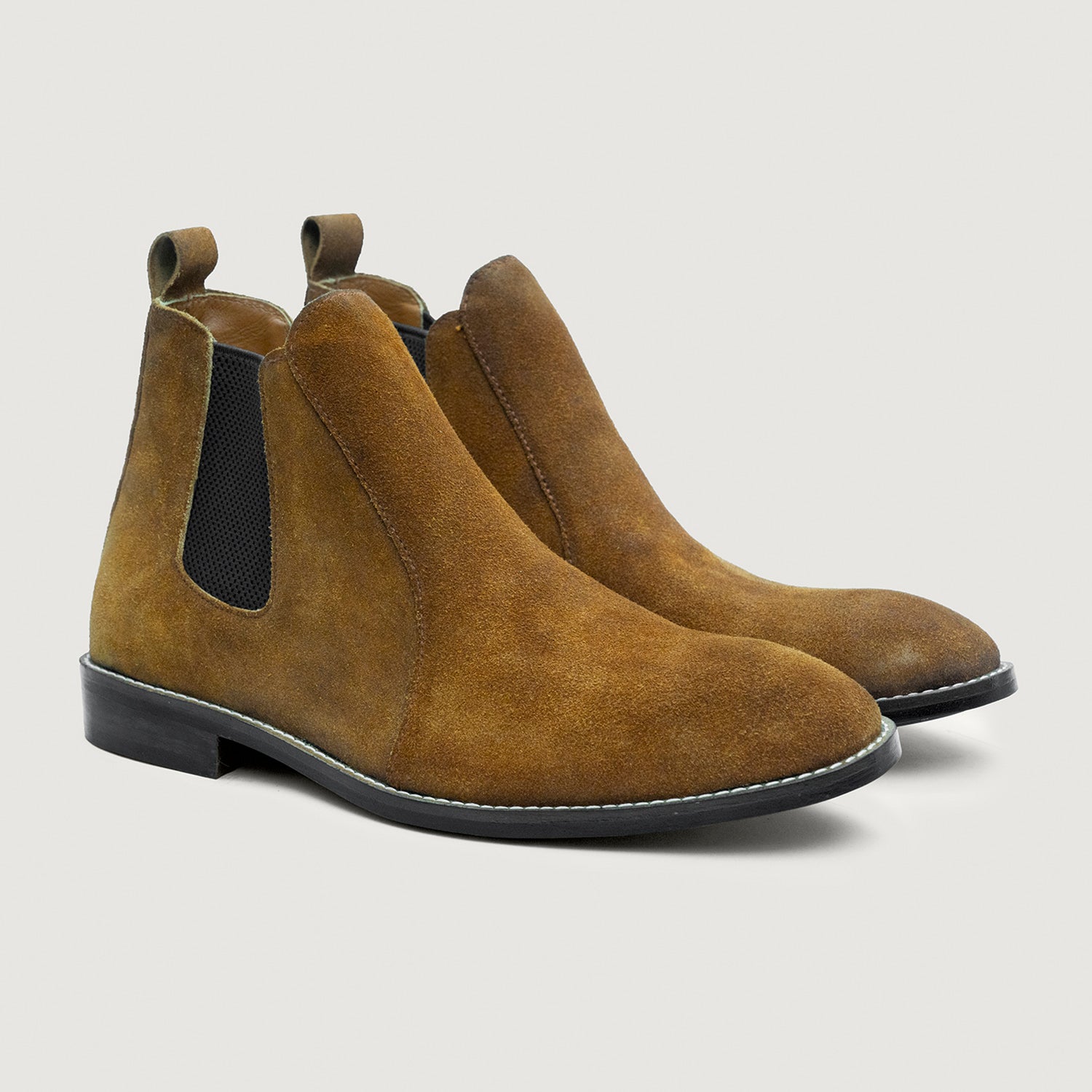 Clarkson Chelsea Brown Suede Leather Boots StudGuard